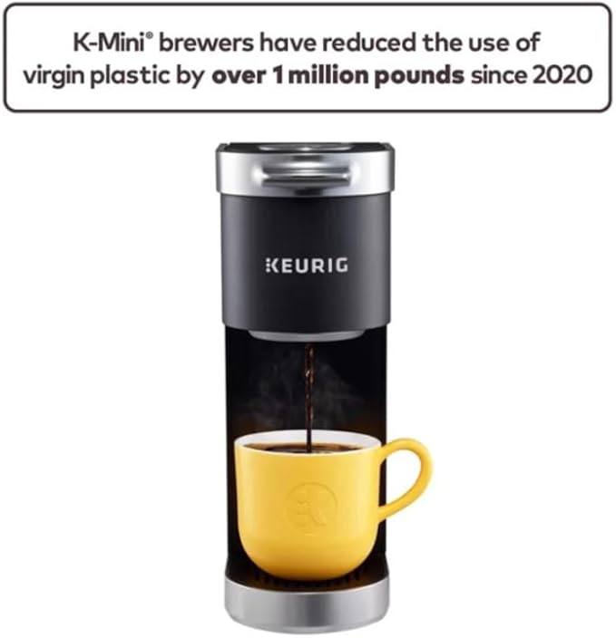 Keurig K-Mini Plus Single Serve Coffee Maker with 5-inch Brewer 6 to 12 Pounds Brew Size K-Cup Pod and Cord Storage (Black)
