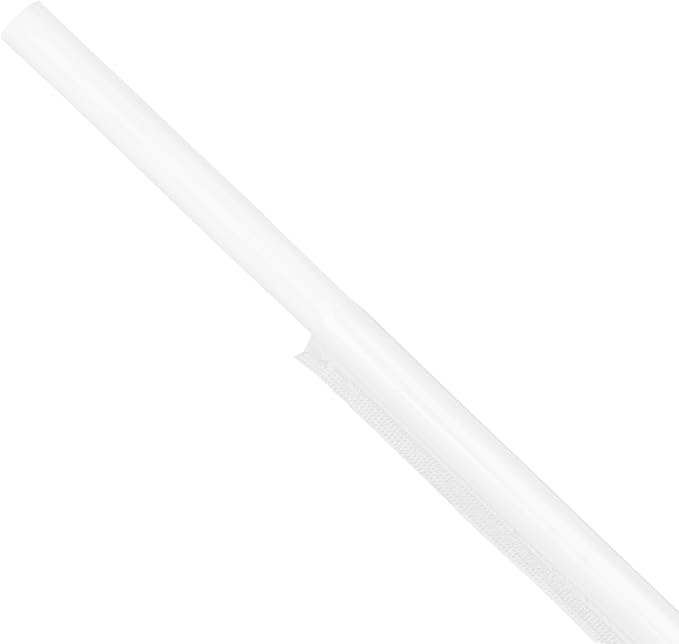 Karat 9 Boba Straws(10mm Diameter) Poly-Wrapped Assorted Solid Colors (White)