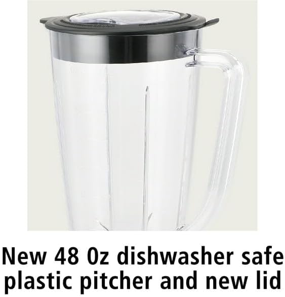 6 Speed Blender with 48 Ounce Jar 500 Watt Black Blade Material: 4 point 301 Stainless Steel