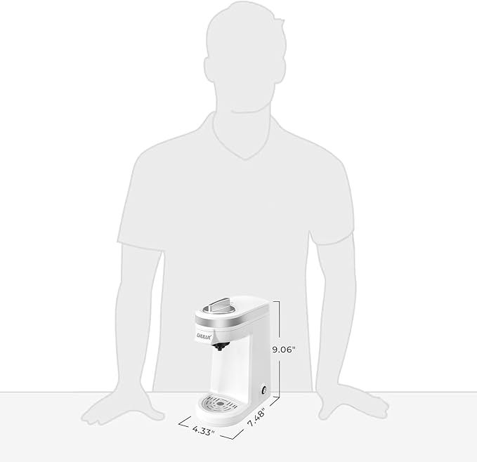 CHULUX Mini Coffee Maker for K Capsule Single Serve Coffee Maker for One Cup Americano Lightweight Pod Coffee Machine Pearl White