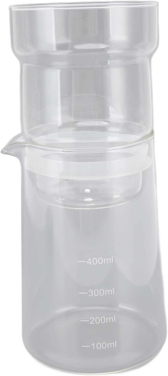400ml Reusable High Borosilicate Glass Coffee Drip Pot Transparent Ice Coffee Dripper Adjustable Cold Brew Coffee Maker with Detachable Design for