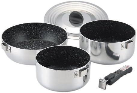 Mirror Marble one-touch pan 5 Pcs Set MM – 324