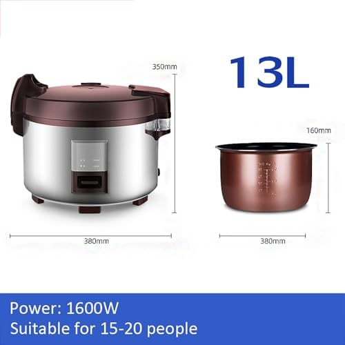 Commercial Large Rice Cooker 9-23L Large CapacityWith Non Stick Pot &amp 24-Hour Keep Warm Functionfor RestaurantHotelfactory canteen rice cooker(13L-1600W)