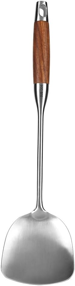 Chef Kitchen Cookware Set 4 Piece Nonstick Spatula Set Black Wooden Handle Stainless Steel Kitchen Gadgets