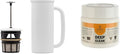 ESPRO - P7 French Press - Double Walled Stainless Steel Insulated Coffee and Tea Maker with Micro-Filter - Keep Drinks Hotter for Longer (Matte White 18 Oz) Cleaning Powder
