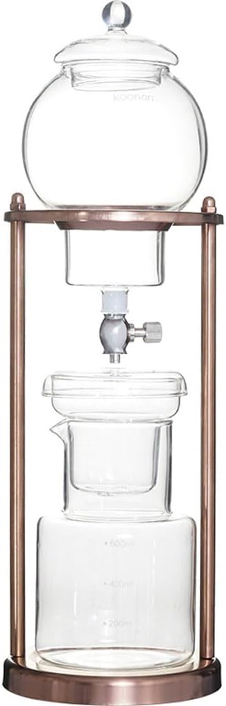 Drip Cold Brew Coffee Maker Set for Home Restaurant Office 20.2oz Manual Drip Coffee Brewer Carafe with Adjustable Water Flow Fits Most Coffee Pots
