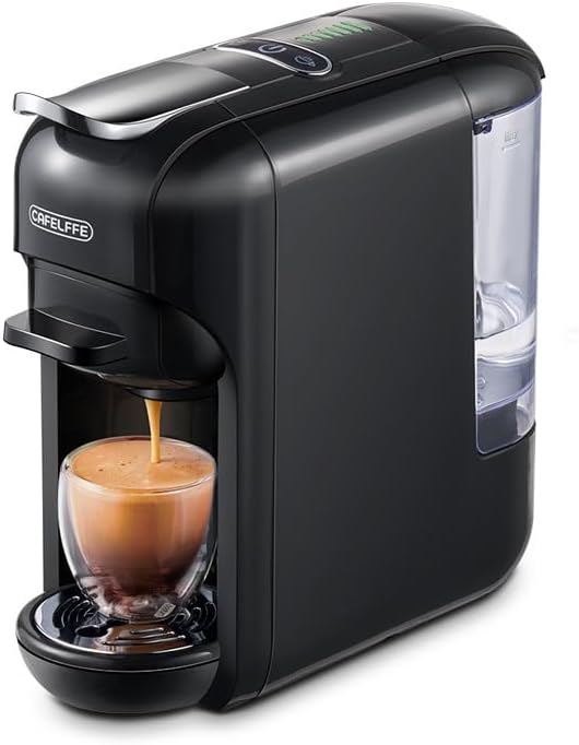 4-in-1 Coffee MachineCapsule Coffee Machine 7-Speed Water Level AdjustmentHot and Cold Switchable19bar High Pressure Extraction600ml Water TankCompatible with a Variety Of Capsules