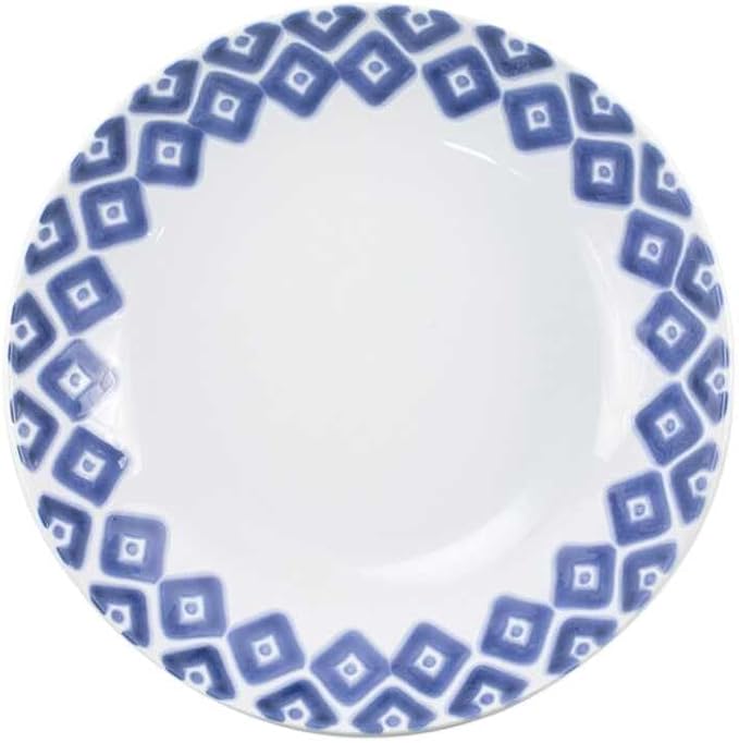 Vietri Viva Santorini Collection Italian Dinnerware Sets (Diamond Medium Serving Bowl)