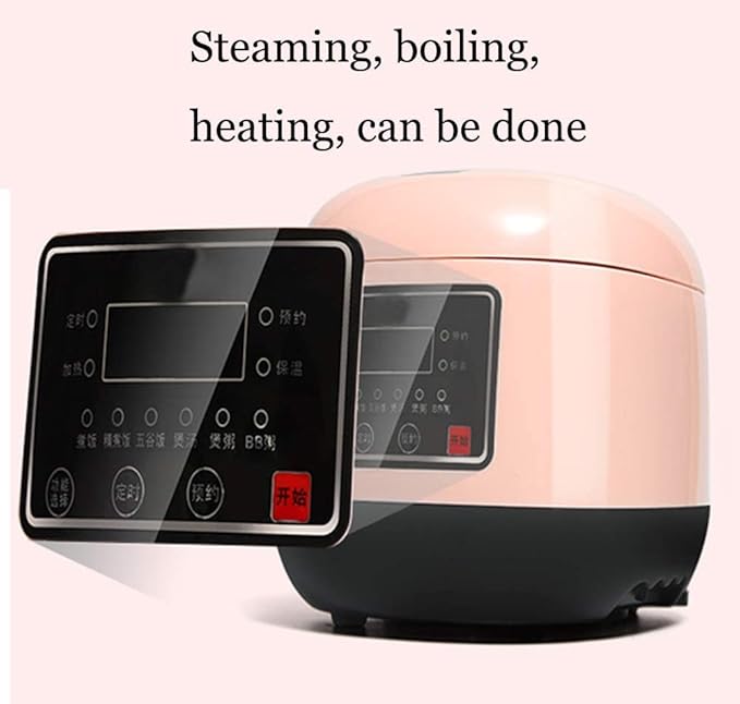 Rice Cooker 3L Large Capacity Smart Mini Household Small Multi-Function Rice Cooker Timer Timer Insulation Function (Pink) (Pink)