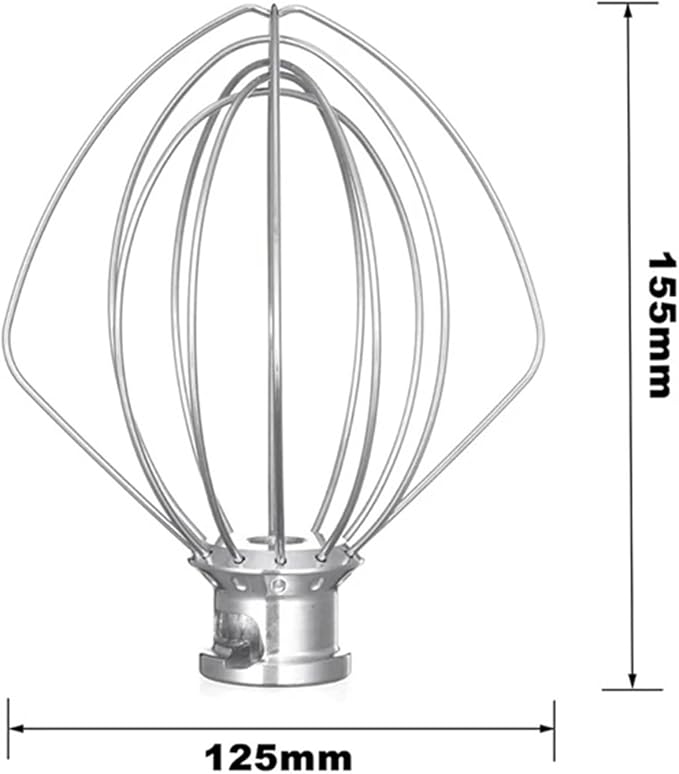 Stainless Steel Mixer 5K452WW Compatible with KitchenAid KitchenAid Machines 5KSM90-5KSM185.