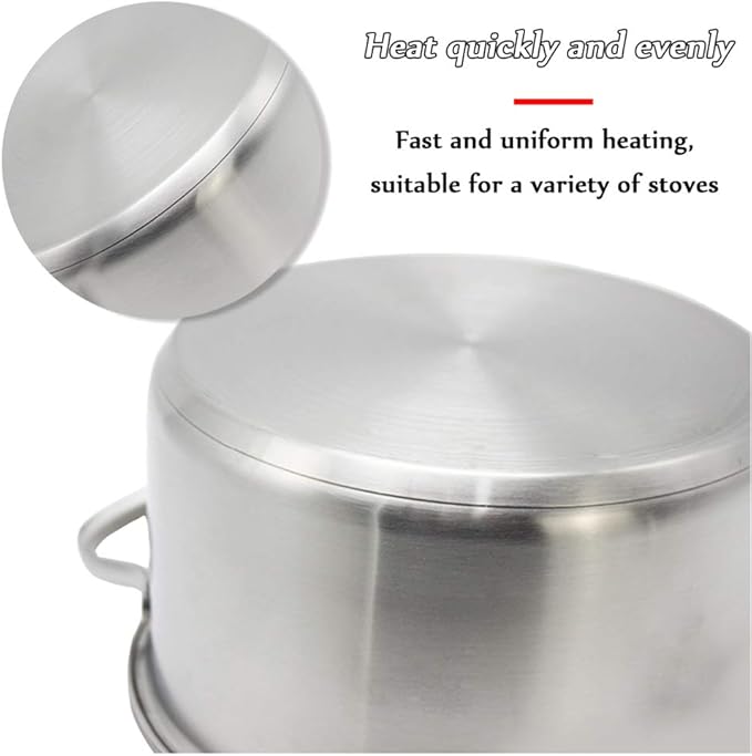 Cooking Pot Non Stick Cookware SetsStainless Steel Pots and PansFrying Pan and Saucepan Set for BakingBroilingFryingRoasting3PCS
