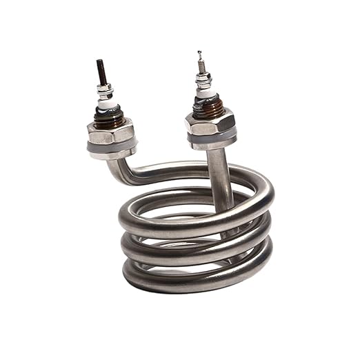 220V/380V Electric Water Distiller Heating Element 2.5KW/3KW/4.5KW Spiral 201 Stainless Steel Immersion Pipe 1PC(220V3KW 80mm M16)