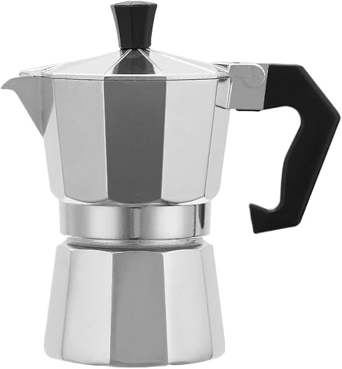 Octagonal Aluminum Metal Mocha – Espresso Single-Valve Extraction Coffee MakerCompatible for Outdoor Household &amp Office Use