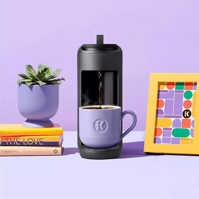 KeurigK K-Mini Mate Single-Serve KCup Pod Coffee Maker – Compact 4 Wide Brewer – 12oz Reservoir – Travel Mug Compatible – Modern Design – Electric – Ideal for Small Spaces (Black)