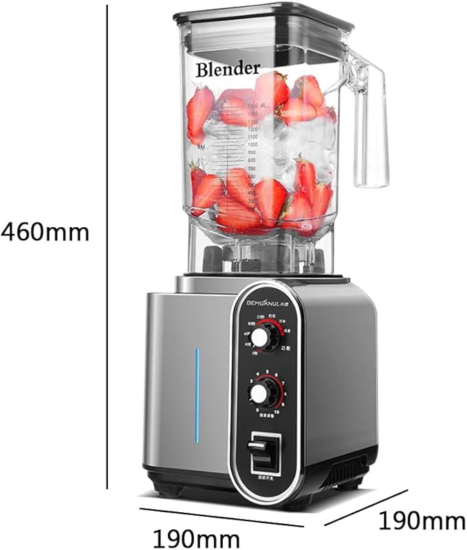 Commercial Smoothie Maker Large Capacity 2200W High Power Blender Commercial Blender High Speed 6 Blade Milkshake Maker
