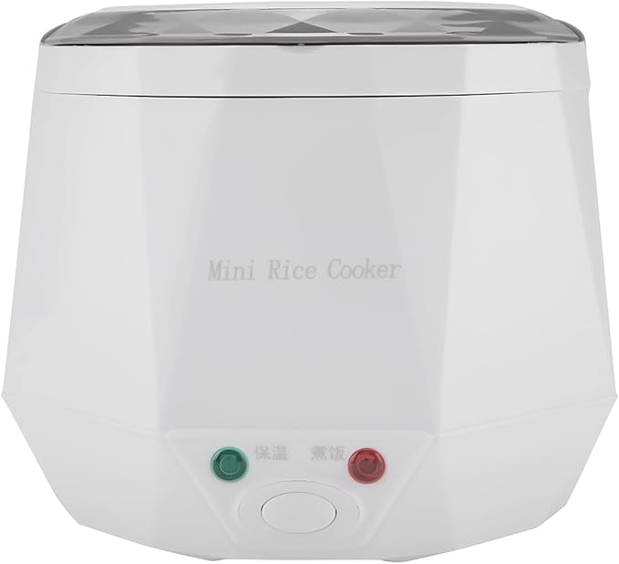 24V 140W 1.6 L Rice Cooker Electric Instapot Cooker Portable Multifunctional Rice Cooker Food Steamer for Truck 18 * 18.1 * 15.6cm (White)