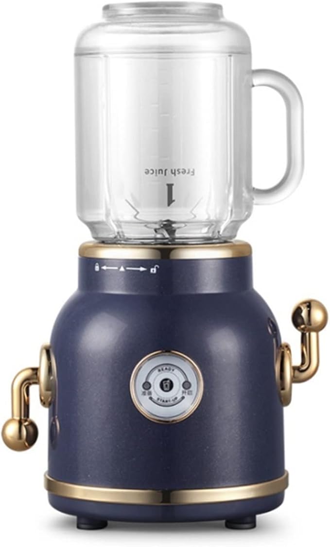 Retro Blender Household Semi-Automatic Juicer Portable Cup Body Cooking Machine Juice Chopping Vegetables Minced Meat LP (Color : Sapphire Blue Size : USA) (Sapphire Blue AU)
