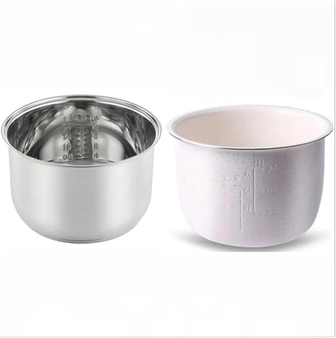 2.5L 4L 5L 6L Stainless Steel Liner Ceramic Glaze Liner Rice Cooker Electric Pressure Cooker Inner Bowl(5L B)