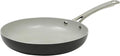 Sur La Table Kitchen Essentials Potluck Porch 12 Inch Deep Frying Pan Skillet Aluminum PFA Free Ceramic Cookware Chef's Pan Omelet Pan - Induction - Black