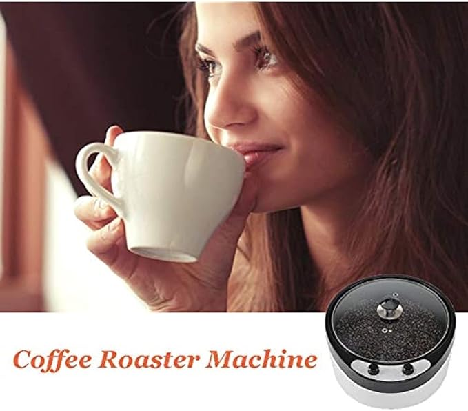 1800W Coffee Bean Roaster with Temperature Adjustment High Capacity Bevel Design Coffee Roaster Cereal Coffee Machine Household Baking Machine