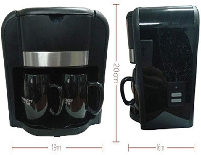 Mini Coffee Machine Household Appliances Automatic Coffee Maker Double Ceramic Cup Small Automatic Insulated American Coffee Machine