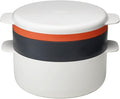 Joseph Joseph M-Cuisine Microwave 4-Piece Stackable Cooking Set 2 liter cooking pot steamer griddle and lid Orange/Beige