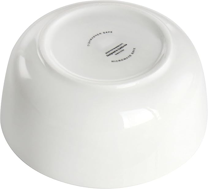 12 Piece Ceramic Dinnerware Set – Stackable White Plates and Bowls Fine Ceramic Dishwasher &amp Microwave Safe