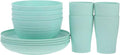 Alipis 12pcs Straw Dinnerware Set Unbreakable Plates Bowls and Cups Microwave Safe for Home Dining Camping and Outdoor Use Versatile and Stylish Design