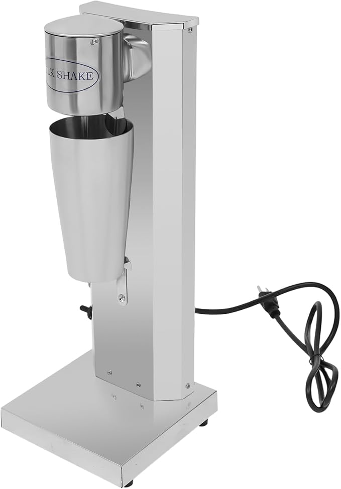 Milkshake Machine 180W 110V Electric Beverage Blender with 2 Speed Adjustable Commercial Electric Milkshake Maker with Pp Graduated Cup 0.21 Gal Capacity for Protein ShakesIce Cream