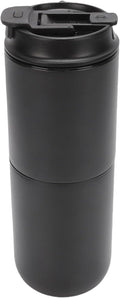 Portable Coffee Maker Electric Coffee Maker with Mill 350ML Cordless Rechargeable Battery Operated Coffee Machine Semi Automatic Coffee Cup for Camping Office (Black)