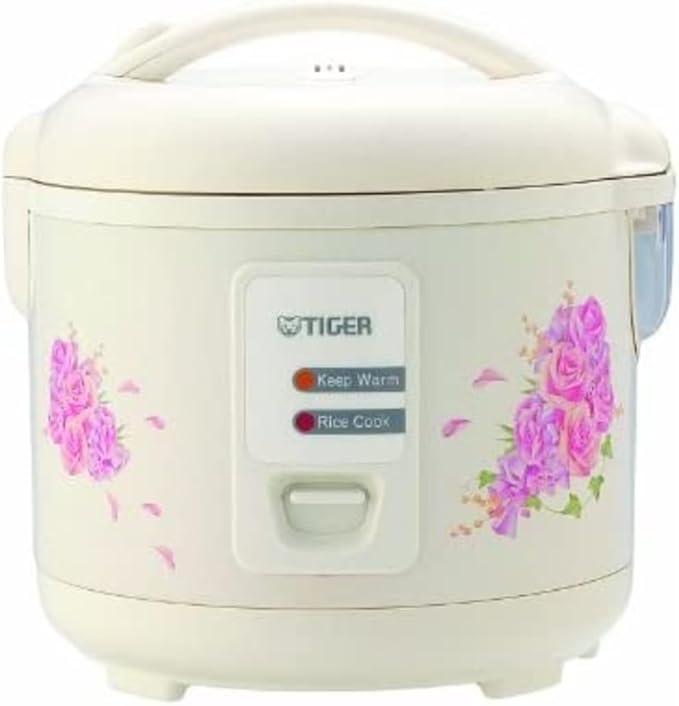 Tiger JAZ-A18U-FH 10-Cup (Uncooked) Rice Cooker and Warmer with Steam Basket Floral White
