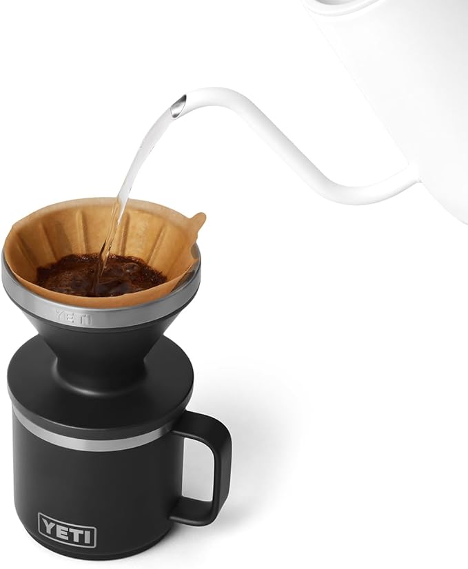 YETI Pour Over Coffee Maker Accessory Ramblers Designed for Perfect Coffee Extraction Anywhere Stainless Steel fits any V60 Filter Black
