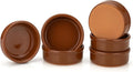 Areste Mexican Clay Cookware Set of 6 – Full Brown Terracotta Pots Bowls Plates &amp Serving Dishes – Spanish Earthenware for Baking Yogurt Kheer Meat Vegetables – Cazuelas Mexicana