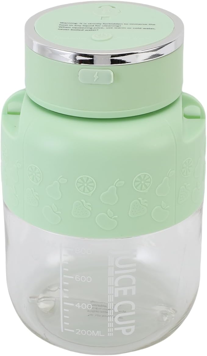 Focket Portable Blender 800ml USB Rechargeable Personal Juicer Mini Travel Blender with Detachable Design for Office Gym Home Travel (Green)