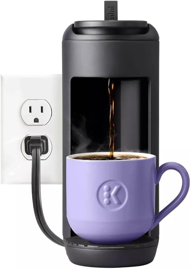 KeurigK K-Mini Mate Single-Serve KCup Pod Coffee Maker – Compact 4 Wide Brewer – 12oz Reservoir – Travel Mug Compatible – Modern Design – Electric – Ideal for Small Spaces (Black)