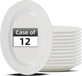 Stoneware Wide Rim Commercial Grade Dinnerware America White Oval Platter 10 1/2 x 7 Case of 12