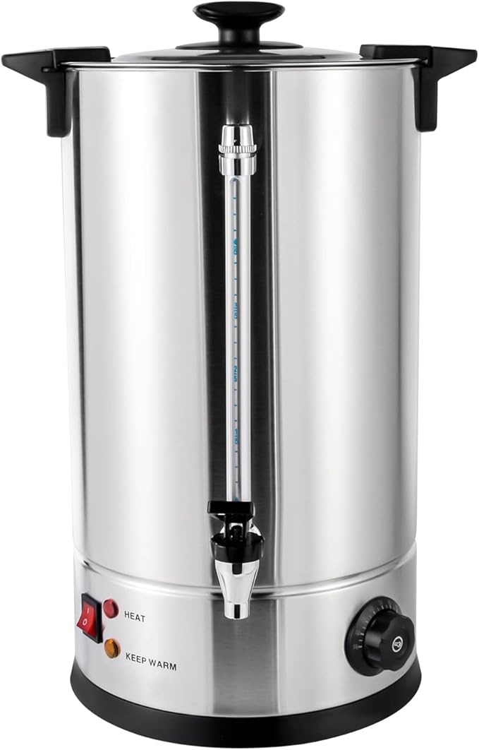 Commercial Grade Stainless Steel 15L/3.96gal Coffee Urn Coffee Maker Hot Water Urn for Home Party Office Wedding