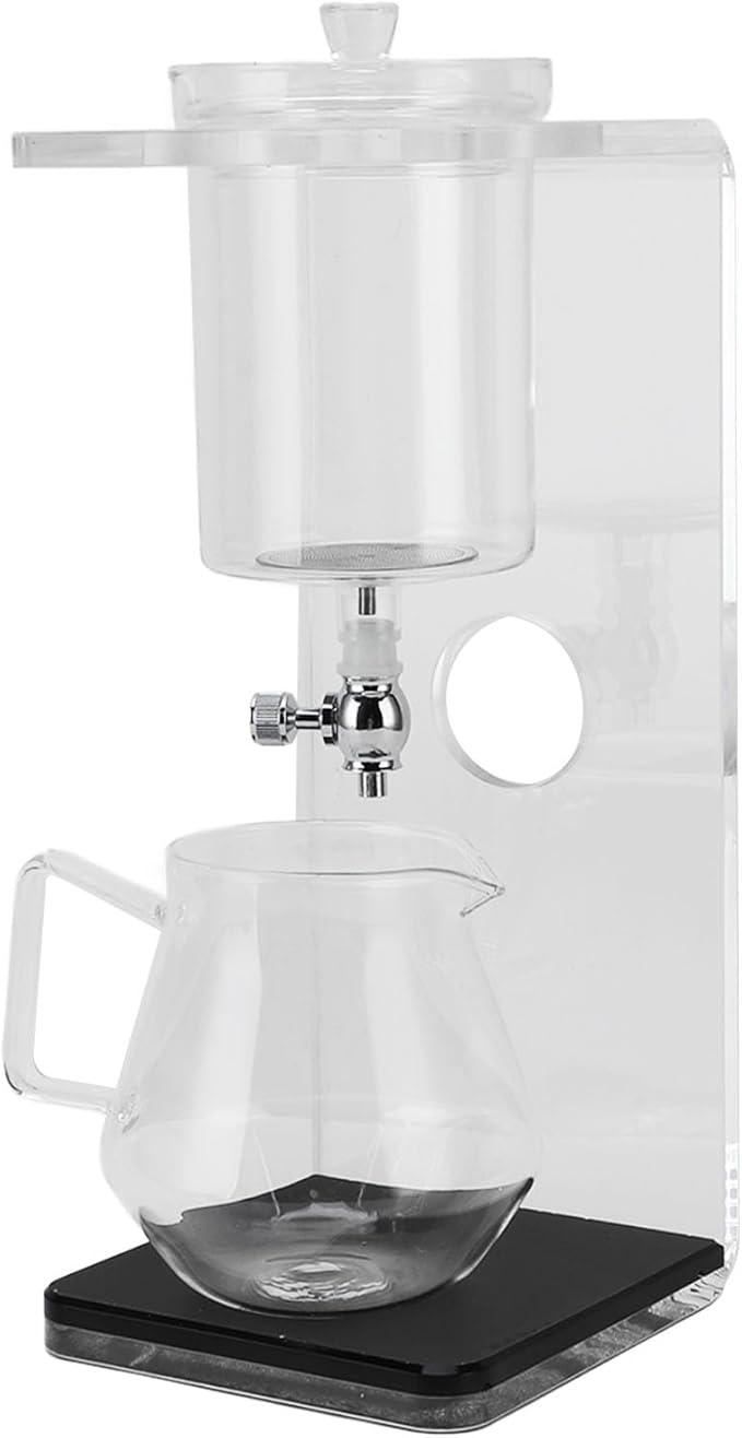 Generic Cold Brew Dripper Portable Glass Green Tea Drip Tower Cold Drip Coffee Maker Teapot Water Separation Enchanti Infuser Pot for Home Office