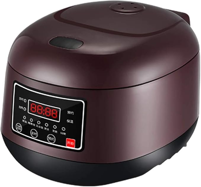 Rice Cooker 3L Large Capacity Smart Mini Household Small Multi-Function Rice Cooker Timer Timer Insulation Function (Pink) (Brown)