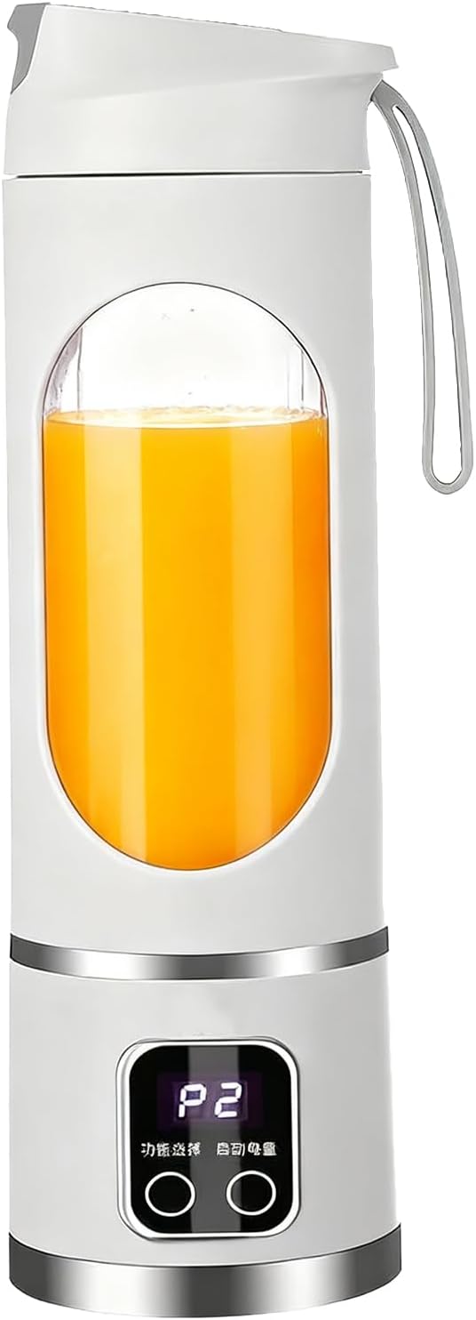 Personal Blender | 450ml Wireless Mixer Machine with LED Display | Portable Juicer Cup - for Home Gym Kitchen Beach School Camping Hiking Picnic Vacation Apartment Dorm