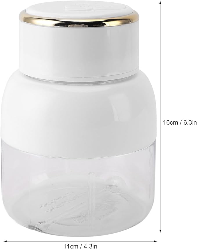 Portable Blender USB Rechargeable 800ml Juice Blender With 6 Blades Mini Juicer Cup for Shakes and Smoothies Sports Travel Gym Office(White)