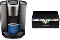 Keurig K-Elite Single-Serve K-Cup Pod Coffee Maker Brushed Slate 12 oz. Brew Size &amp Slim Non-Rolling Storage Drawer Coffee Pod Storage Holds up to 24 K-Cup Pods Black