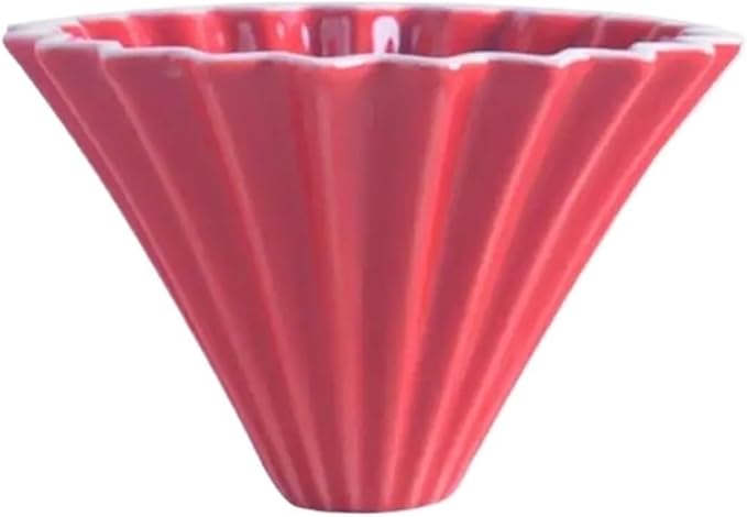 Ceramic Coffee Dripper Pour Over Maker Handmade Origami Filter Cup Flower Shape Funnel Drip Cafe Cake Home(Color 01)