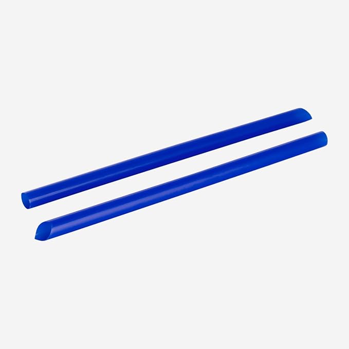 Karat 9 Boba Straws(10mm Diameter) Poly-Wrapped Assorted Solid Colors (Blue)