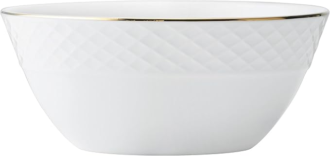 Mikasa Trellis Gold Rim Bone China Lightweight Chip Resistant 12 Piece Dinnerware Set Service for 4