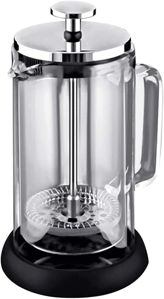 French press coffee maker(1000ml)stainless steelHigh borosilicate glassFour layer filtration systemno grounds