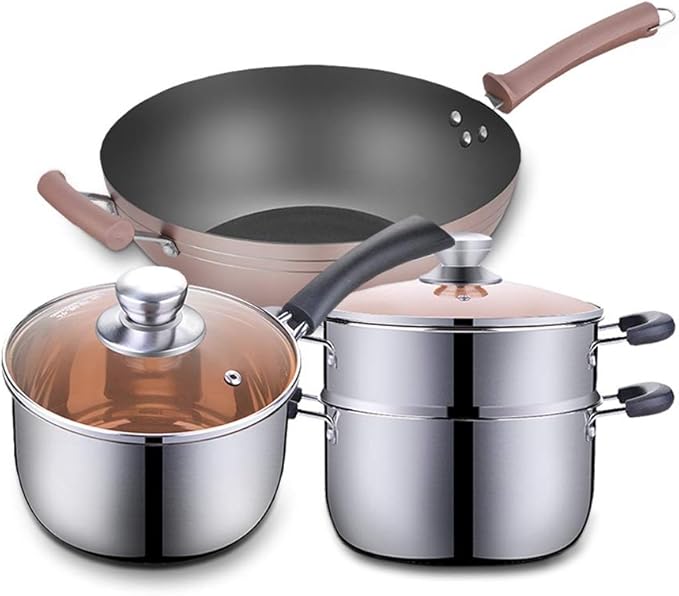 Cookware Cookware Set Kitchenware Set A Full Set Of Household Cooking Pots Household Cooking Pans Three-piece Cooking Pot Sets