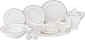 Euro Porcelain 57-pc Banquet Dinnerware Set Luxury Bone China Tableware Service for 8