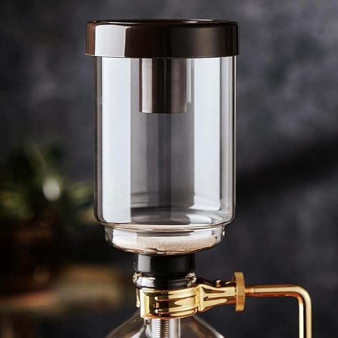 Coffee Maker Set – Manual Vacuum Coffee Siphon Brewer with Glass Pot and Stainless Steel Stand for Coffee and Tea Brewing(Size:500ml)
