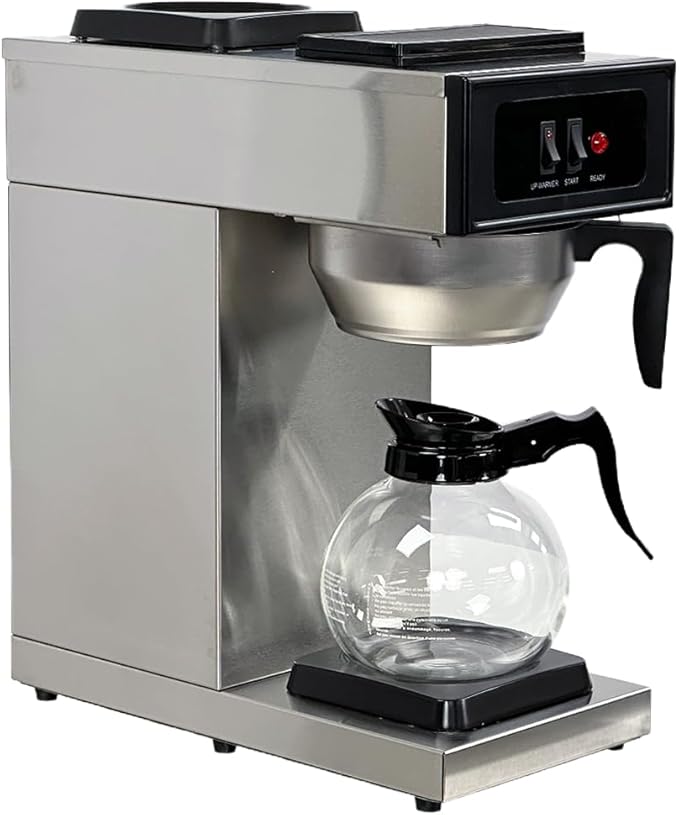 Commercial Coffee Maker 12-Cup Capacity Automatic Brewing with Warmer ETL Listed Stainless Steel AW1U1D